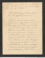 Nachlass Franz Steindachner, Brief von Julio Lustosa do Amaral Nogueira an Franz Steindachner (24.09.1906), Inv.Nr. 367.01, Seite 1